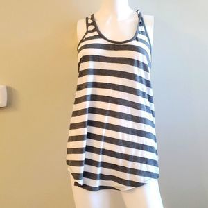 Express striped tank top, M, grey and white, great shape